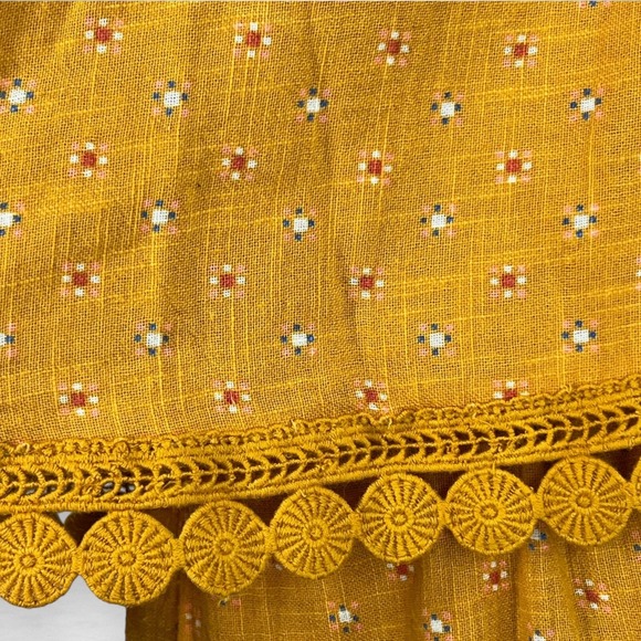 AERIE M Marigold Shoulder‎ Tie Layered Romper Summer Vacation - Picture 10 of 13